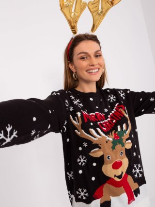 Sweter D90057R90844B czarny M