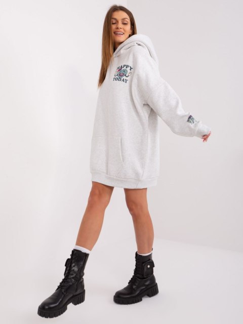 Bluza D10606BA02406D2 jasny szary S/M