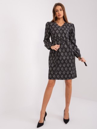 Sukienka LK-SK-509474-1.52P szaro-czarny L/XL