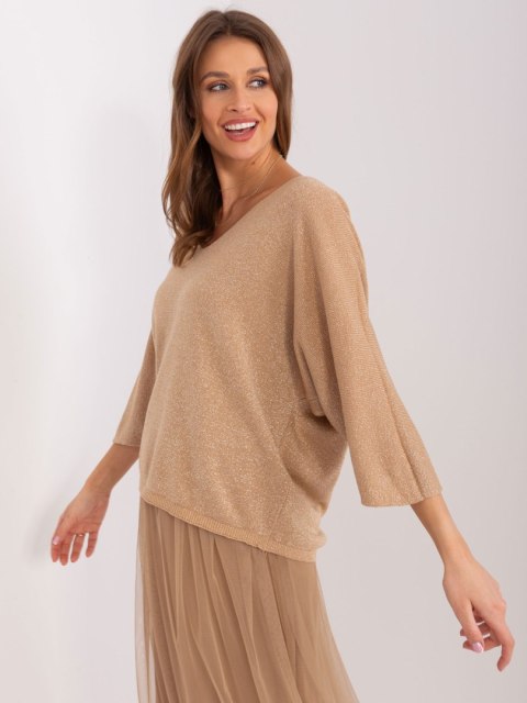 Sweter GL-SW-DY9517.29 camelowy Sweter GL-SW-DY9517.29 camelowy