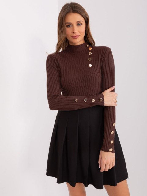 Sweter PM-SW-PM-3217.08 ciemny brązowy M/L Sweter PM-SW-PM-3217.08 ciemny brązowy M/L