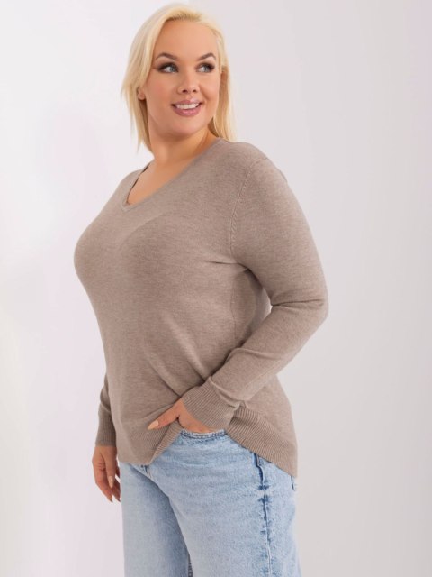 Sweter PM-SW-PM-3007+1.18 ciemny bezowy XL/XXL Sweter PM-SW-PM-3007+1.18 ciemny bezowy XL/XXL