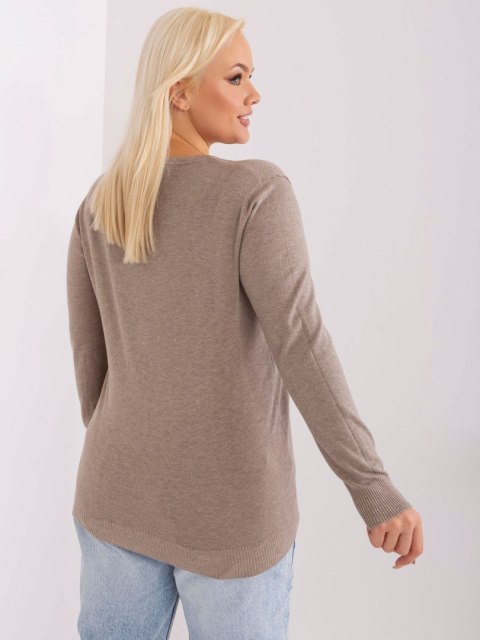Sweter PM-SW-PM-3007+1.18 ciemny bezowy XL/XXL Sweter PM-SW-PM-3007+1.18 ciemny bezowy XL/XXL