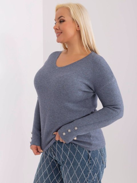 Sweter PM-SW-PM1020.12P szaro-niebieski XL/XXL Sweter PM-SW-PM1020.12P szaro-niebieski XL/XXL