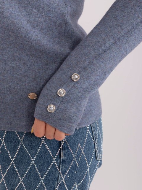 Sweter PM-SW-PM1020.12P szaro-niebieski XL/XXL Sweter PM-SW-PM1020.12P szaro-niebieski XL/XXL