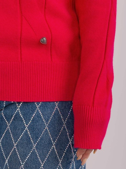 Sweter PM-SW-PM688.64 fuksjowy XL/XXL Sweter PM-SW-PM688.64 fuksjowy XL/XXL