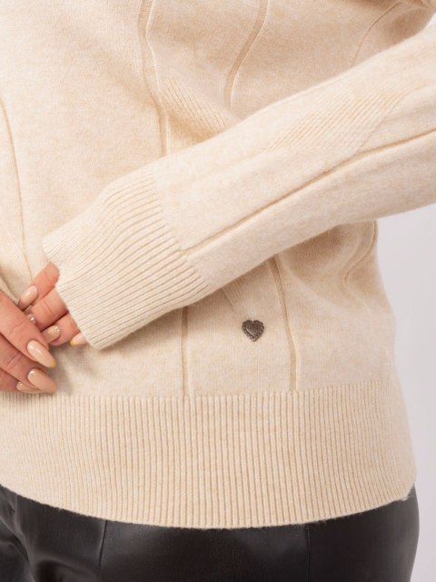 Sweter PM-SW-PM688.64 jasny beżowy XL/XXL Sweter PM-SW-PM688.64 jasny beżowy XL/XXL