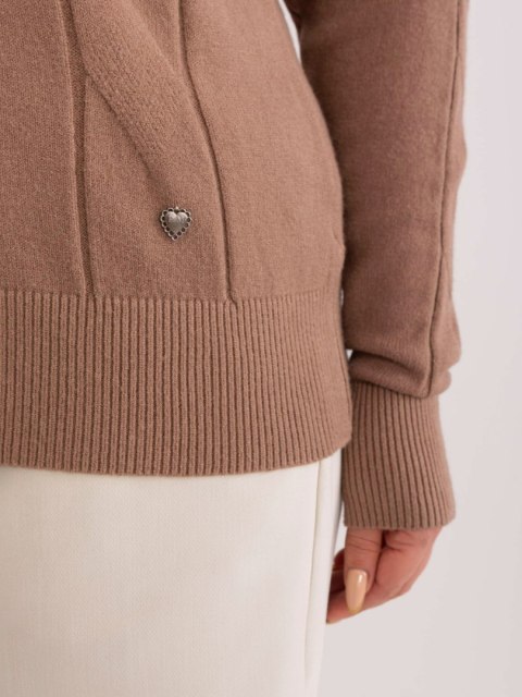 Sweter PM-SW-PM688.64 jasny brązowy XXL/XXXL Sweter PM-SW-PM688.64 jasny brązowy XXL/XXXL