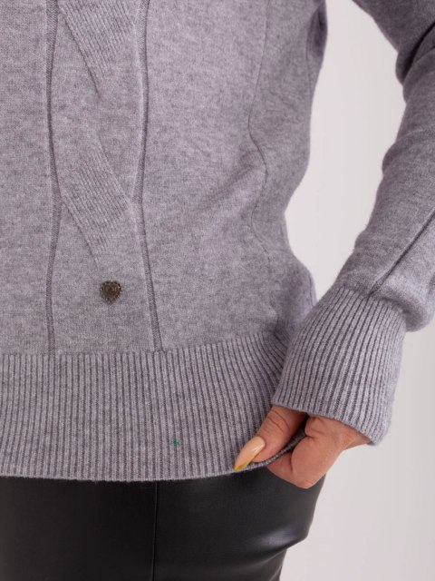 Sweter PM-SW-PM688.64 szary XL/XXL Sweter PM-SW-PM688.64 szary XL/XXL
