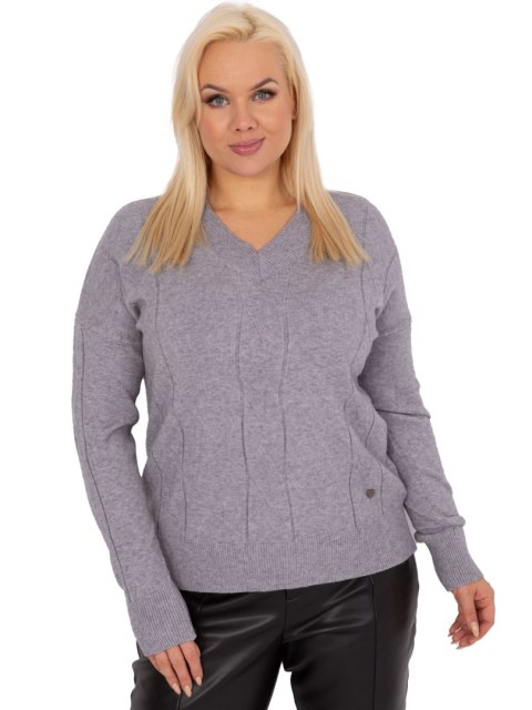 Sweter PM-SW-PM688.64 szary XL/XXL Sweter PM-SW-PM688.64 szary XL/XXL