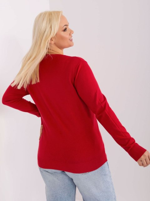Sweter PM-SW-PM-3006+1.11 czerwony XXL/XXXL Sweter PM-SW-PM-3006+1.11 czerwony XXL/XXXL