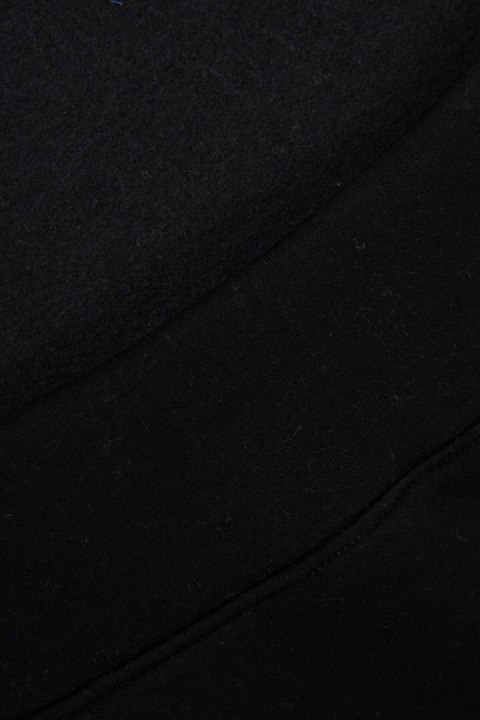 Bluza ocieplana z haftowanym napisem oversize czarna
