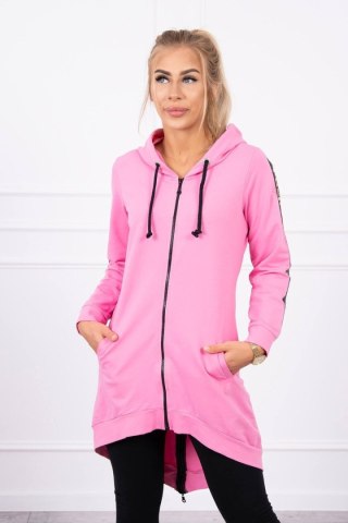 Bluza z suwakiem z tyłu jasno różowa