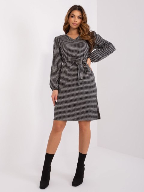 Sukienka LK-SK-509474.50P szaro-czarny L/XL Sukienka LK-SK-509474.50P szaro-czarny L/XL