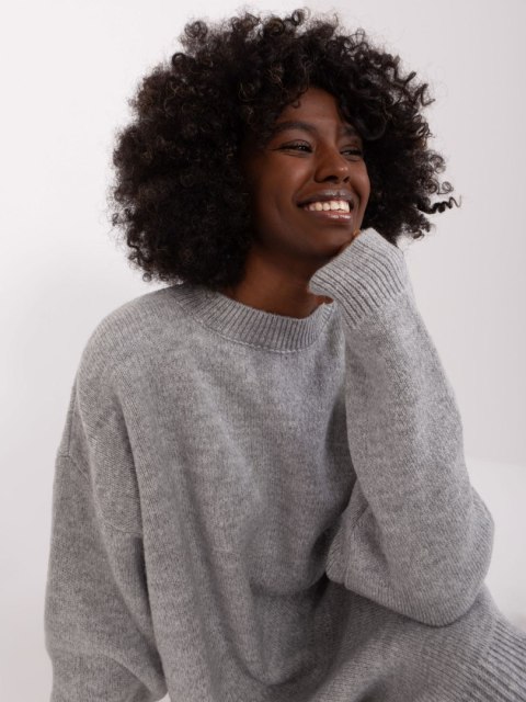 Sukienka dzianinowa szara oversize Rue Paris Sukienka dzianinowa szara oversize Rue Paris