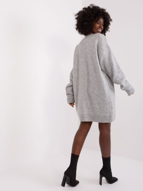 Sukienka dzianinowa szara oversize Rue Paris Sukienka dzianinowa szara oversize Rue Paris