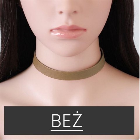 NASZYJNIK CHOKER SKÓRZANY - BEZ N480BEZ NASZYJNIK CHOKER SKÓRZANY - BEZ N480BEZ