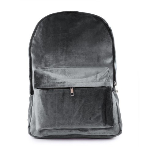 Plecak aksamitny VELVET SZARY PL33SZ Plecak aksamitny VELVET SZARY PL33SZ