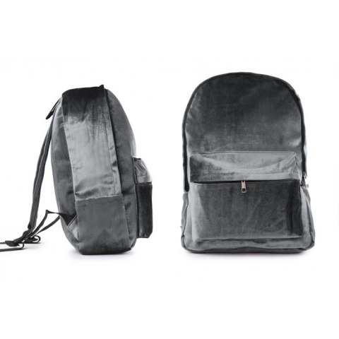 Plecak aksamitny VELVET SZARY PL33SZ Plecak aksamitny VELVET SZARY PL33SZ