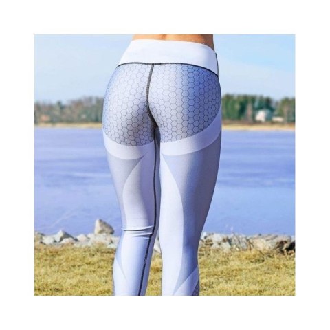 Sportowe Legginsy Fitness Trening Szare L LEG21L Sportowe Legginsy Fitness Trening Szare L LEG21L