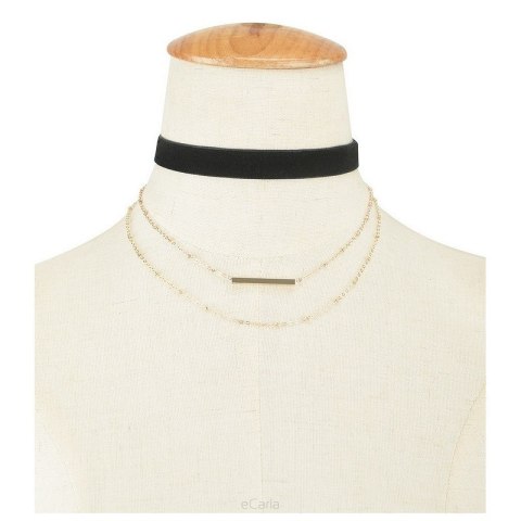 Naszyjnik Kolia Choker potrójny biżuteria sztuczna N360 Naszyjnik Kolia Choker potrójny biżuteria sztuczna N360
