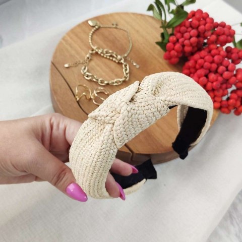 Opaska turban wiklinowa pleciona O286K Opaska turban wiklinowa pleciona O286K