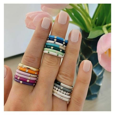 Pierścionek pozłacany cyrkonie masa perłowa kolor stal chirurgiczna platerowana złotem PST869ZOR7 Pierścionek pozłacany cyrkonie masa perłowa kolor stal chirurgiczna platerowana złotem PST869ZOR7