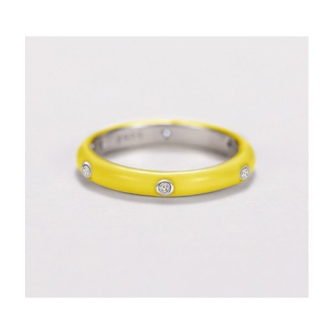 Pierścionek pozłacany cyrkonie masa perłowa kolor stal chirurgiczna platerowana złotem PST869ZOR7 Pierścionek pozłacany cyrkonie masa perłowa kolor stal chirurgiczna platerowana złotem PST869ZOR7