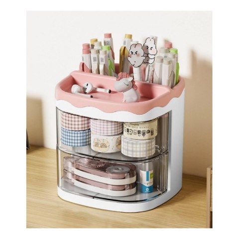 Szkatułka organizer różowy z szufladkami CB30R Szkatułka organizer różowy z szufladkami CB30R