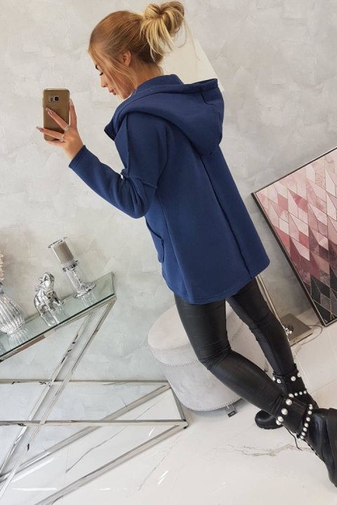 Bluza ocieplana z dłuższym tyłem i kieszeniami jeans