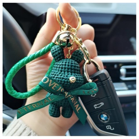 Brelok do kluczy z dzwoneczkiem BUNNY SWEET Zieleń BRL117 Brelok do kluczy z dzwoneczkiem BUNNY SWEET Zieleń BRL117