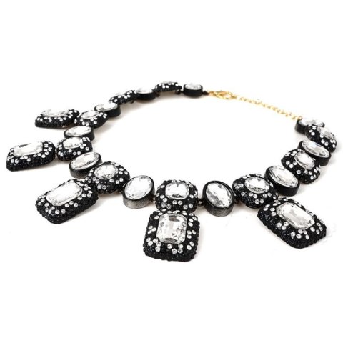 Kolia Gothic Kryształ XXL Biel biżuteria sztuczna N431B Kolia Gothic Kryształ XXL Biel biżuteria sztuczna N431B