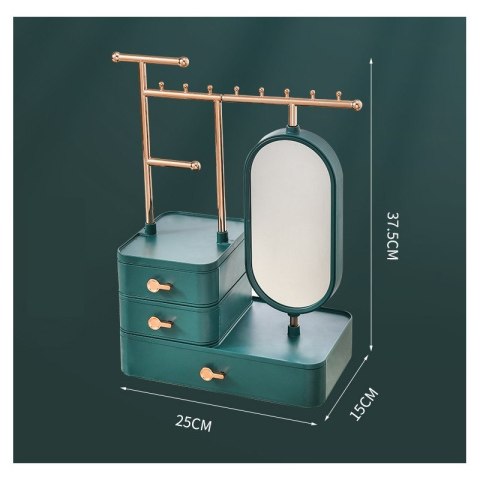 Organizer na biżuterię biel szafeczka z lusterkiem i szufladkami PD60B Organizer na biżuterię biel szafeczka z lusterkiem i szufladkami PD60B