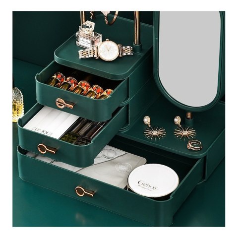 Organizer na biżuterię biel szafeczka z lusterkiem i szufladkami PD60B Organizer na biżuterię biel szafeczka z lusterkiem i szufladkami PD60B