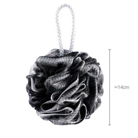 Szczotka gąbka do mycia ciała na mokro XL 14 cm falbanki GB01CZ Szczotka gąbka do mycia ciała na mokro XL 14 cm falbanki GB01CZ