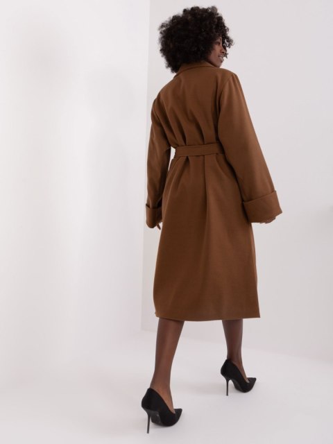Płaszcz LK-PL-509401.99P brązowy L/XL