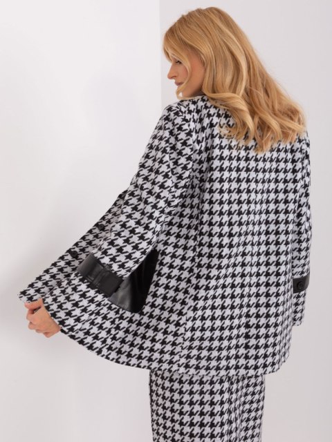Marynarka LK-MA-509511.99 biało-czarny S/M Marynarka LK-MA-509511.99 biało-czarny S/M