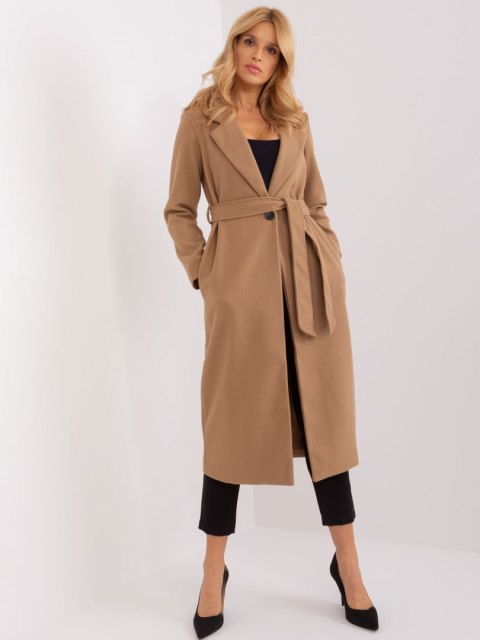 Płaszcz TW-PL-BI-5312-1.31 camelowy M Płaszcz TW-PL-BI-5312-1.31 camelowy M