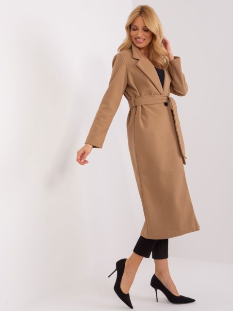 Płaszcz TW-PL-BI-5312-1.31 camelowy M Płaszcz TW-PL-BI-5312-1.31 camelowy M