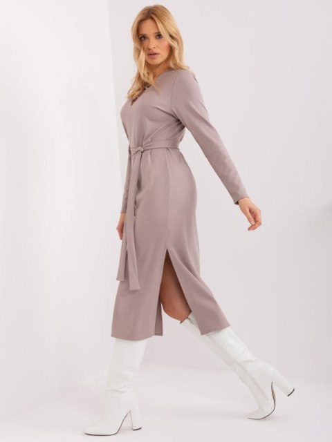 Sukienka LK-SK-509455.96 ciemny bezowy S/M Sukienka LK-SK-509455.96 ciemny bezowy S/M