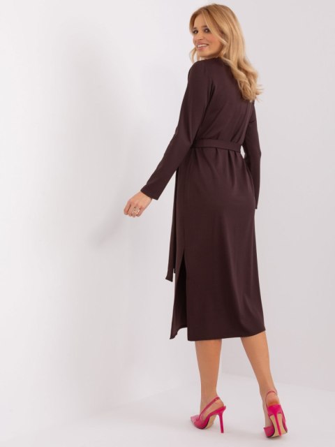 Sukienka LK-SK-509455.96 ciemny brązowy S/M Sukienka LK-SK-509455.96 ciemny brązowy S/M