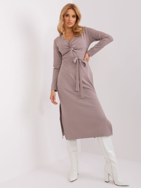 Sukienka LK-SK-509456.99 ciemny bezowy L/XL Sukienka LK-SK-509456.99 ciemny bezowy L/XL