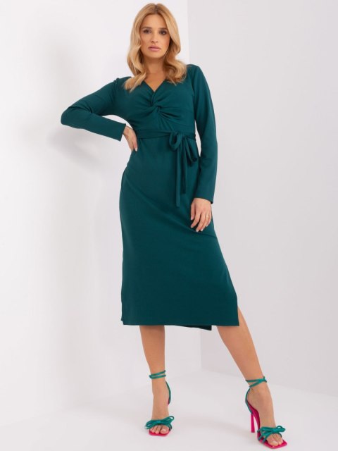 Sukienka LK-SK-509456.99 ciemny zielony S/M Sukienka LK-SK-509456.99 ciemny zielony S/M