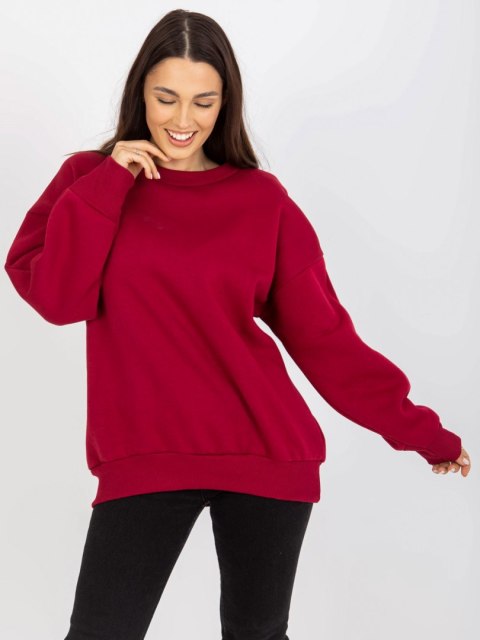 Sportowa bluza bordowa klasyczna ze ściągaczami