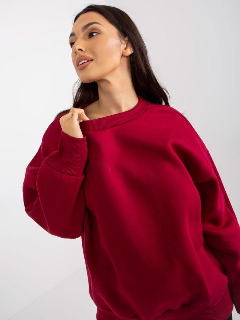 Sportowa bluza bordowa klasyczna ze ściągaczami