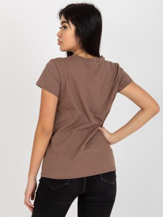 T-shirt RV-TS-4623.40 brązowy XS
