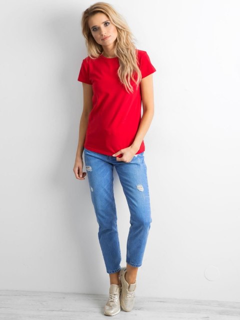 T-shirt koszulka czerwona klasyczny Basic Feel Good M