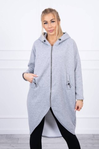 Bluza ocieplana długa szara