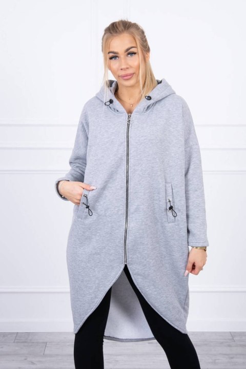 Bluza ocieplana długa szara