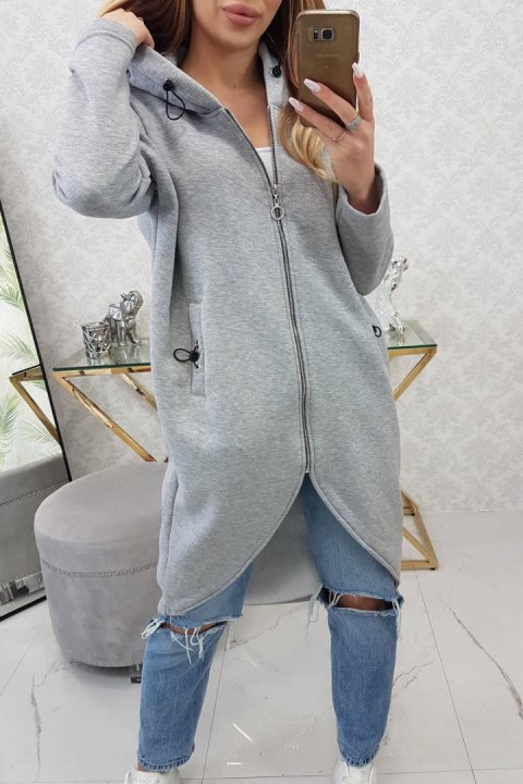 Bluza ocieplana długa szara